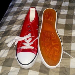 RED CONVERSE LIKE SNEAKERS
